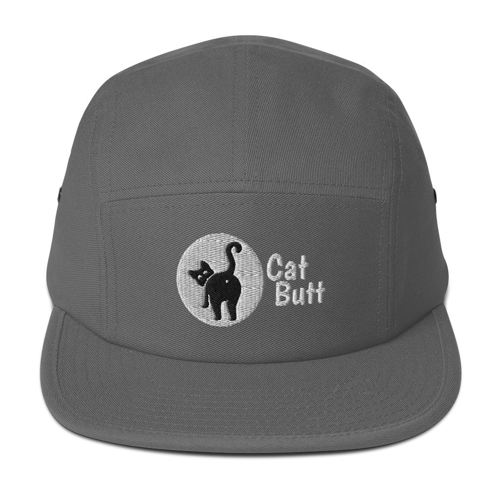 5 panel cat butt hat - grey