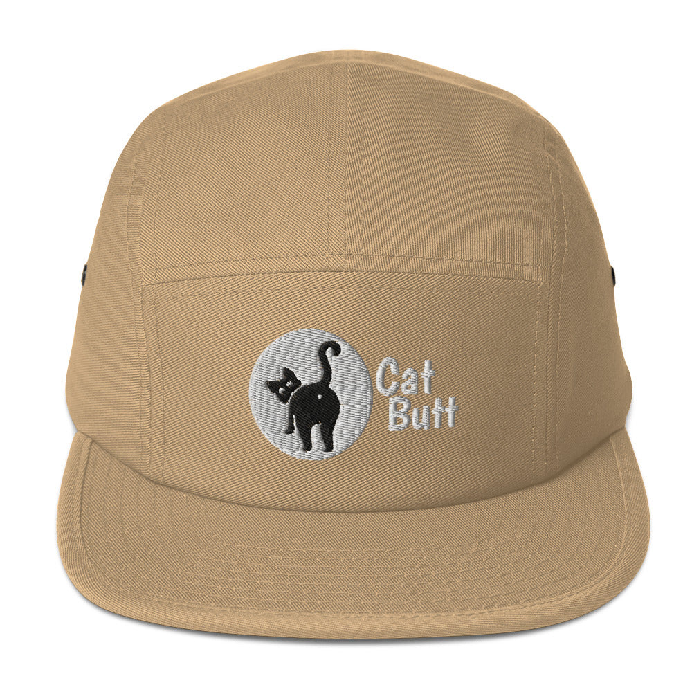 5 panel cat butt hat - khaki