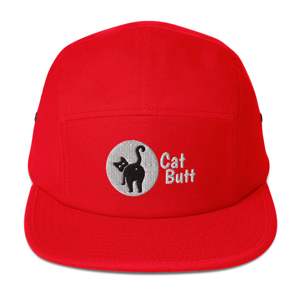 5 panel cat butt hat - red