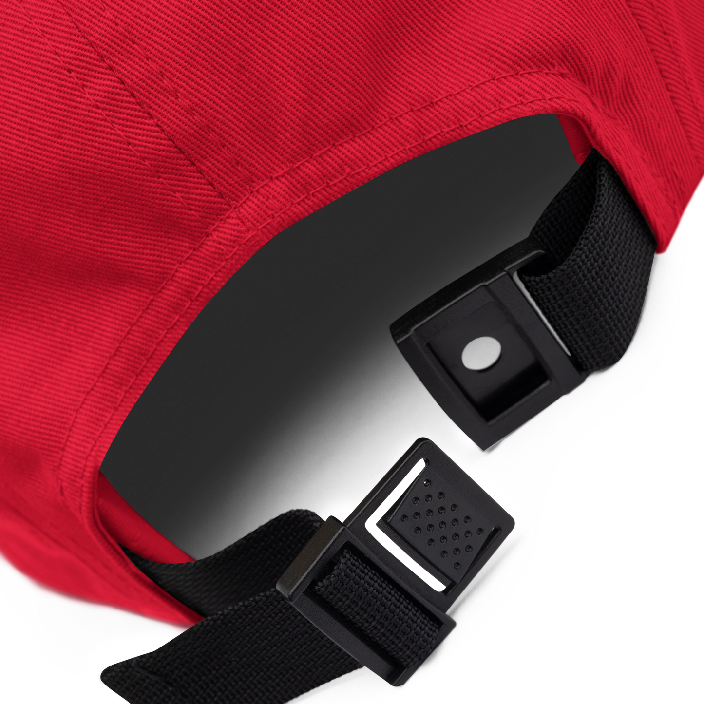 Red bag with black straps on a white background - red