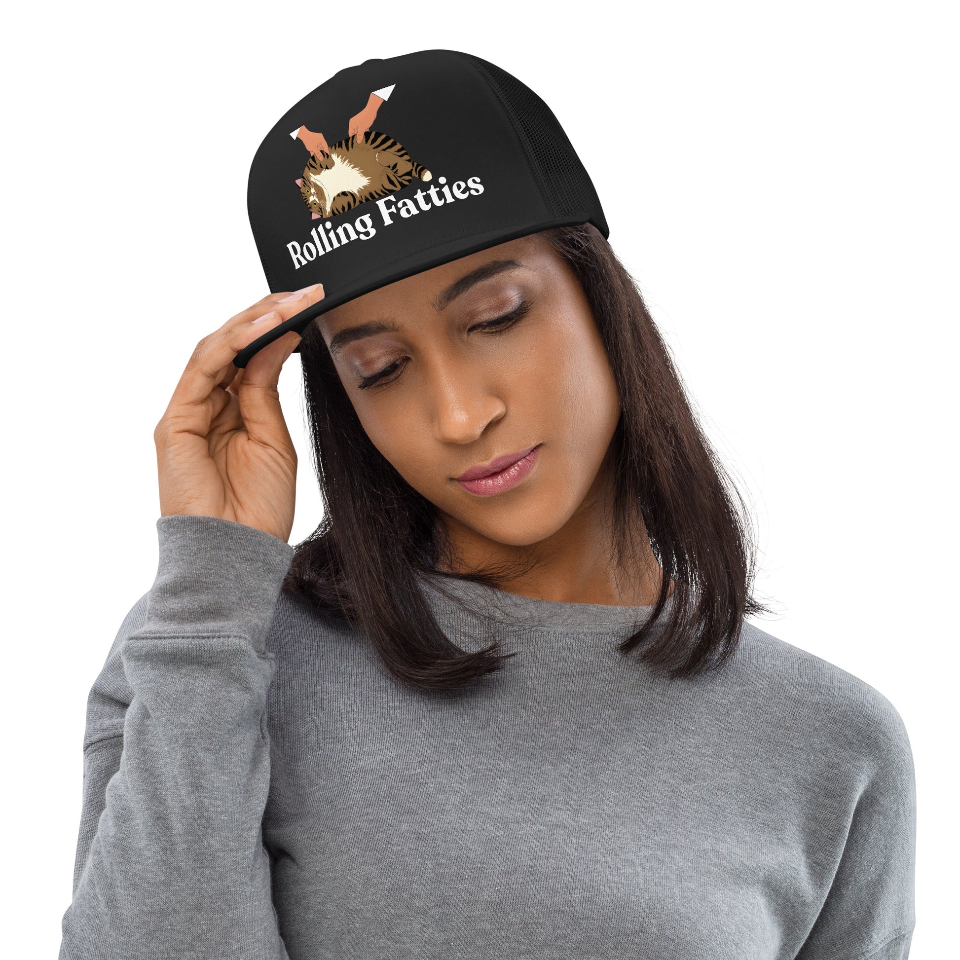 Rolling Fatties trucker hat womens - black
