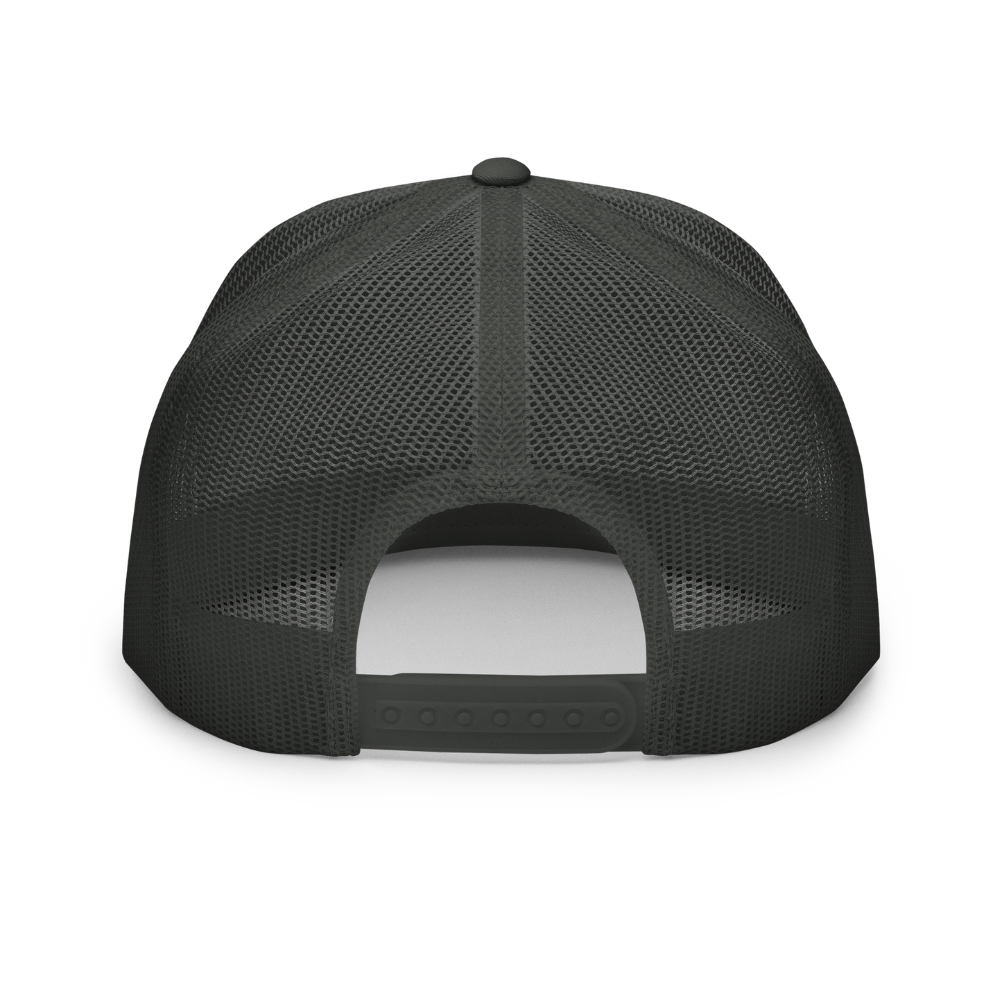 Black mesh cap on a white background