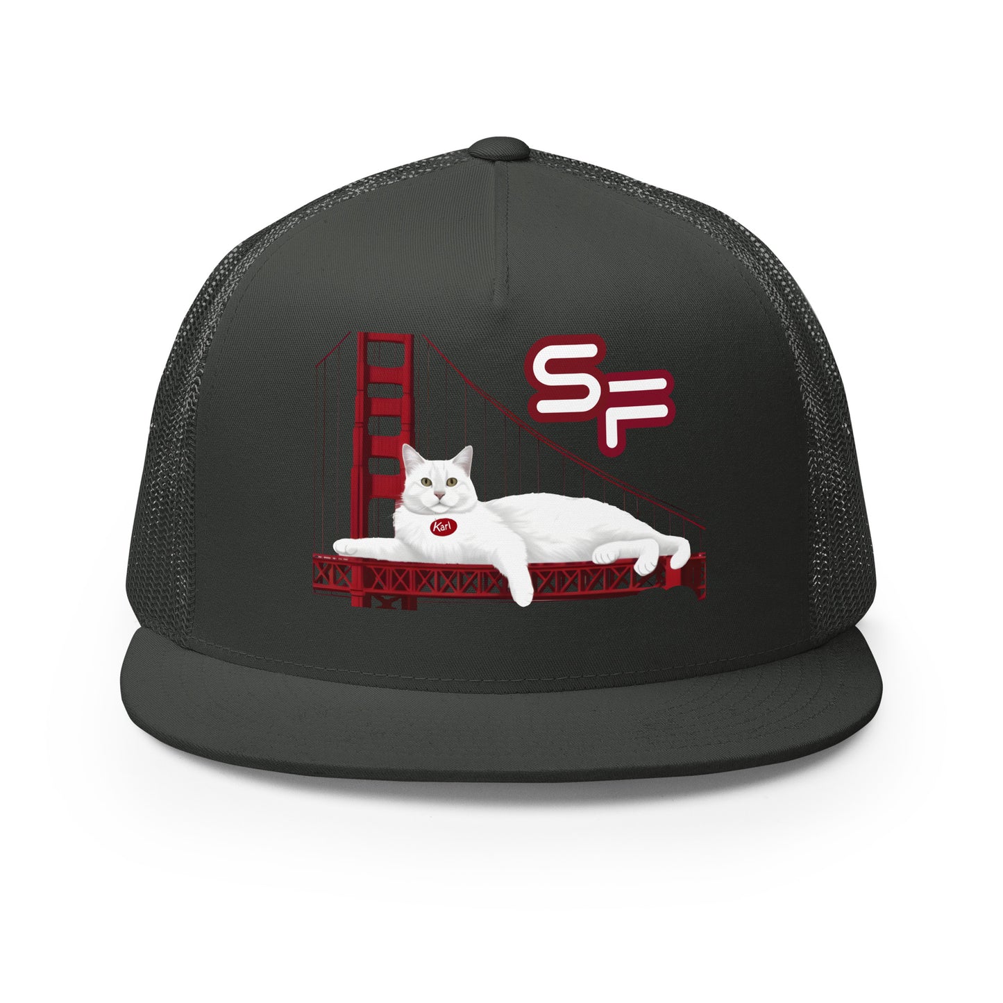 Karl The Fog Trucker Hat - charcoal
