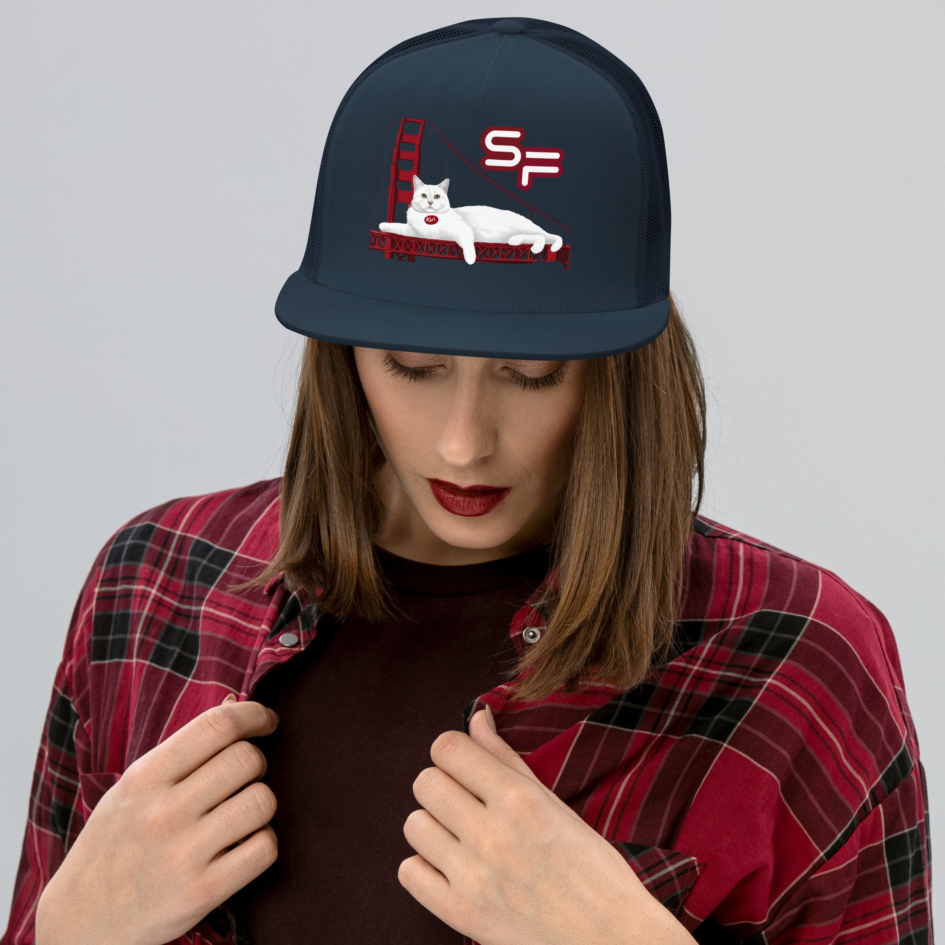 Karl The Fog Trucker Hat womens