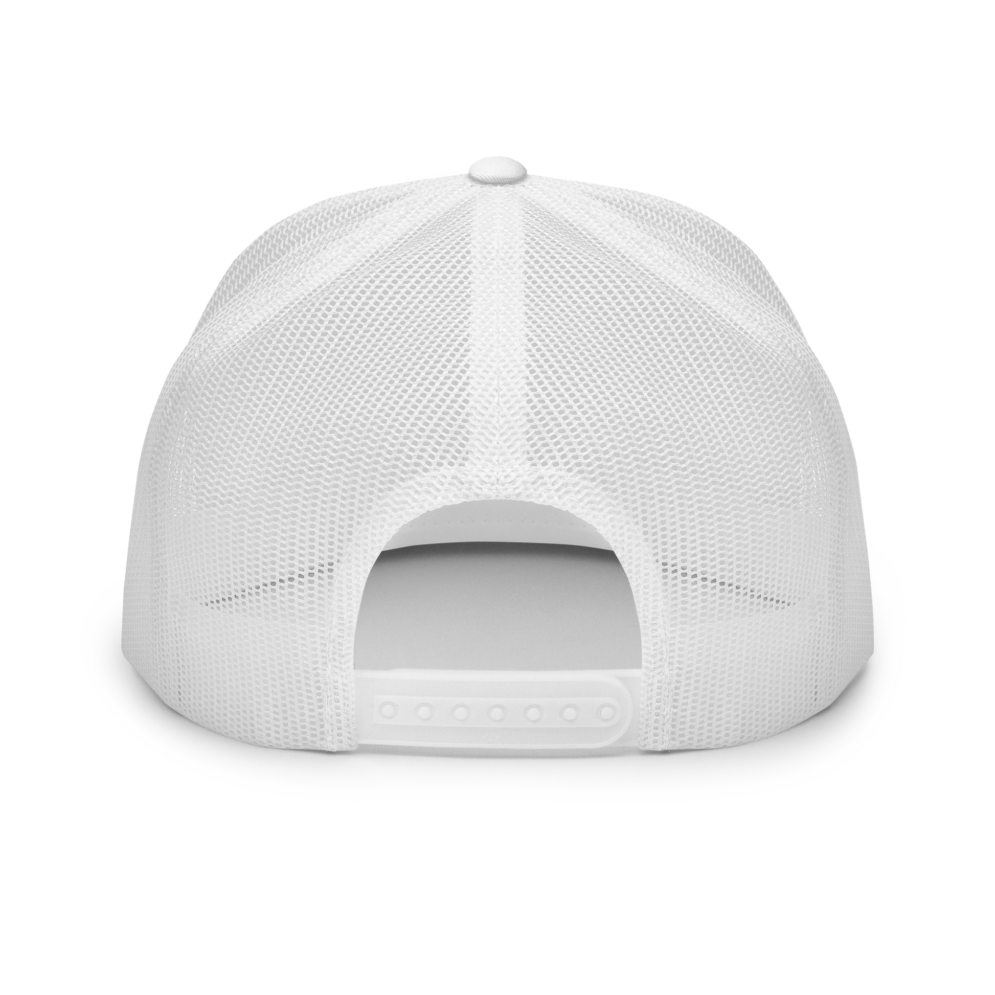 White mesh cap on a white background - white