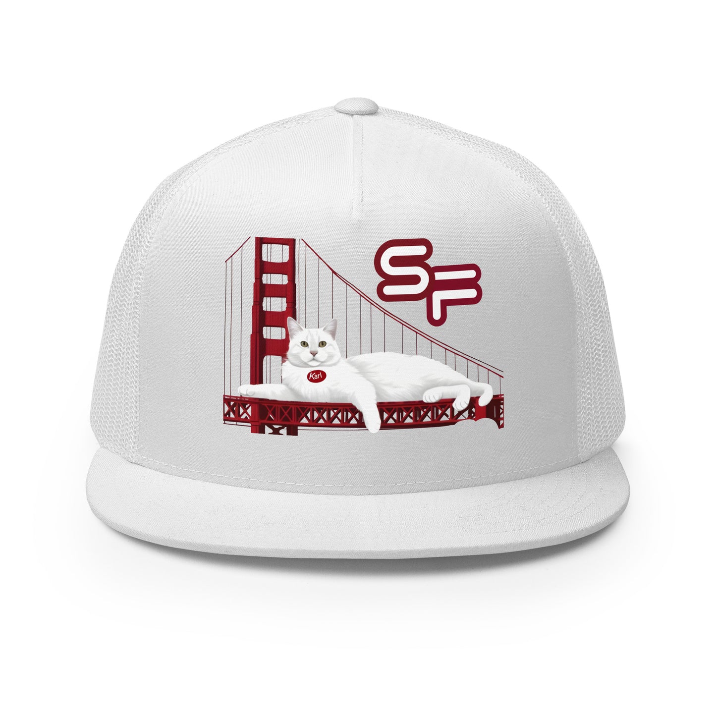 Karl The Fog Trucker Hat - white