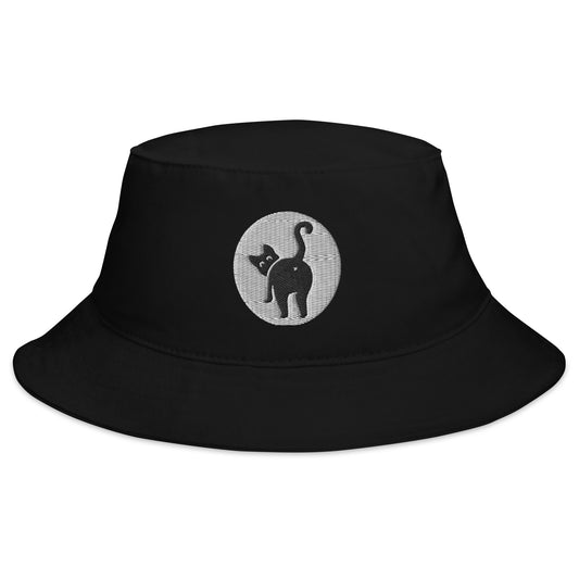 Cat Butt Bucket Hat - black