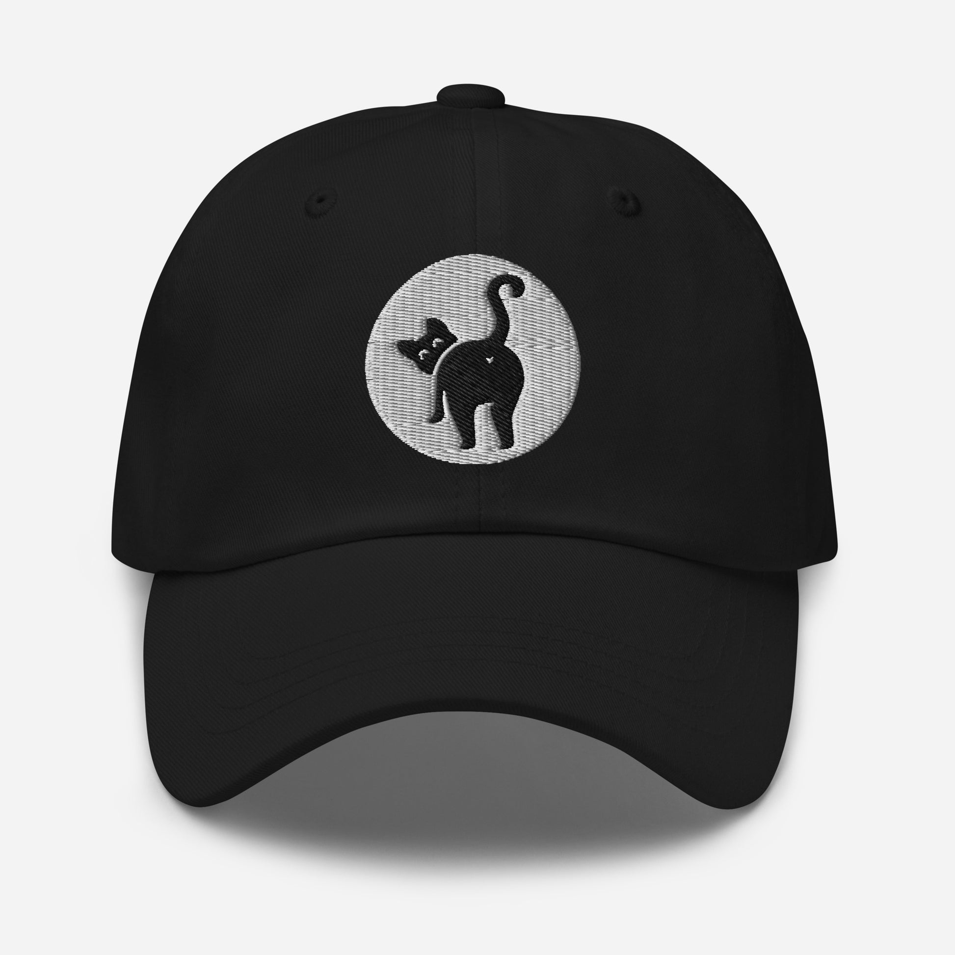 Cat Butt Dad Hat - black