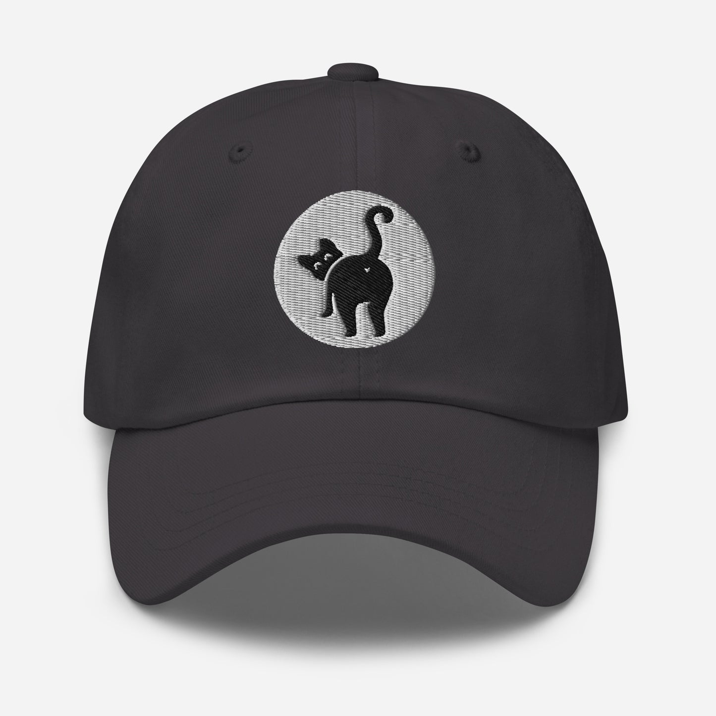 Cat Butt Dad Hat - dark grey