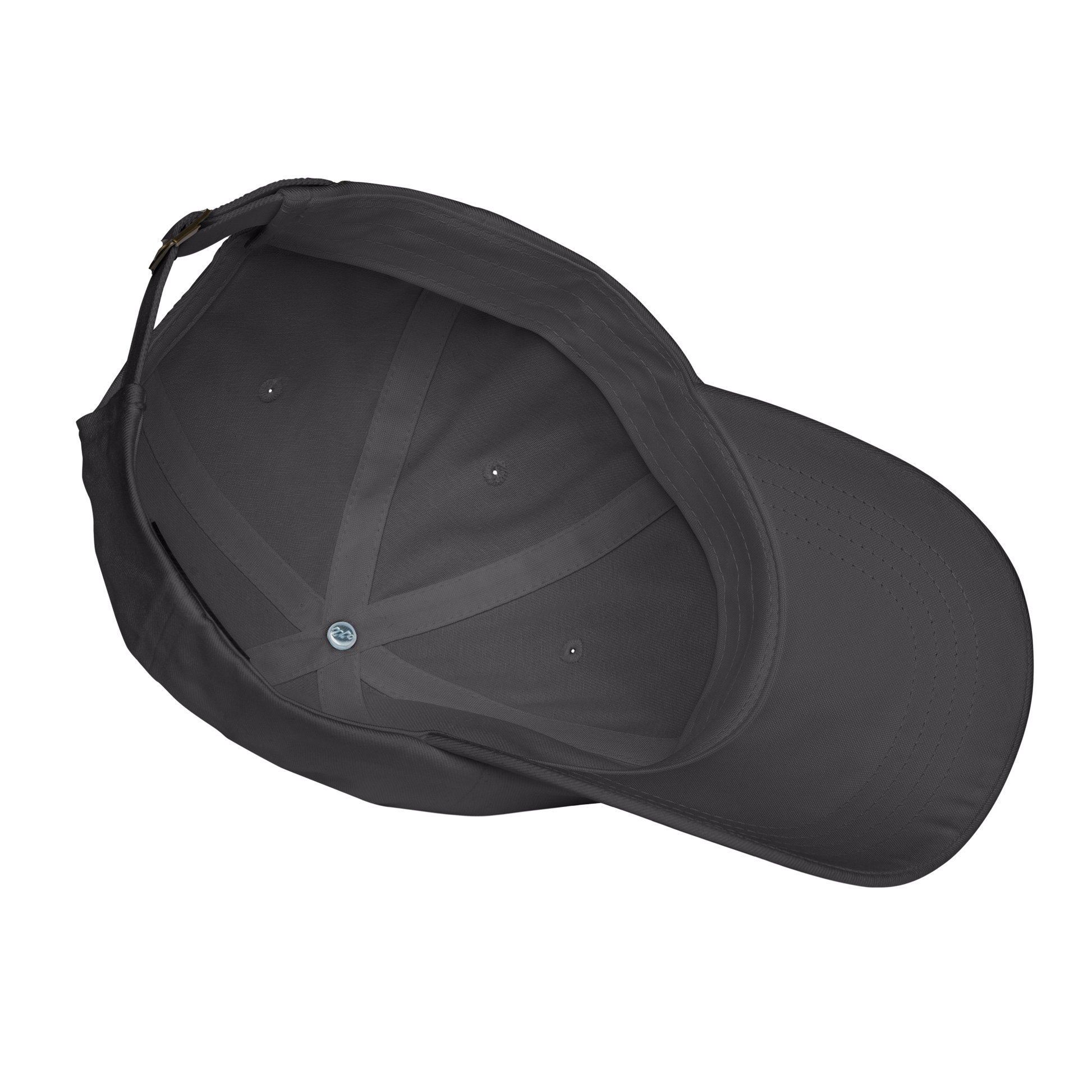 Black baseball cap on a white background - dark grey