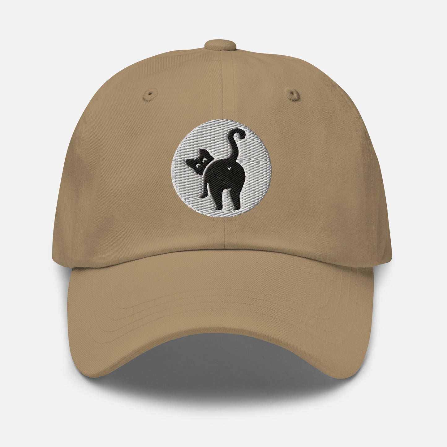 Cat Butt Dad Hat - khaki