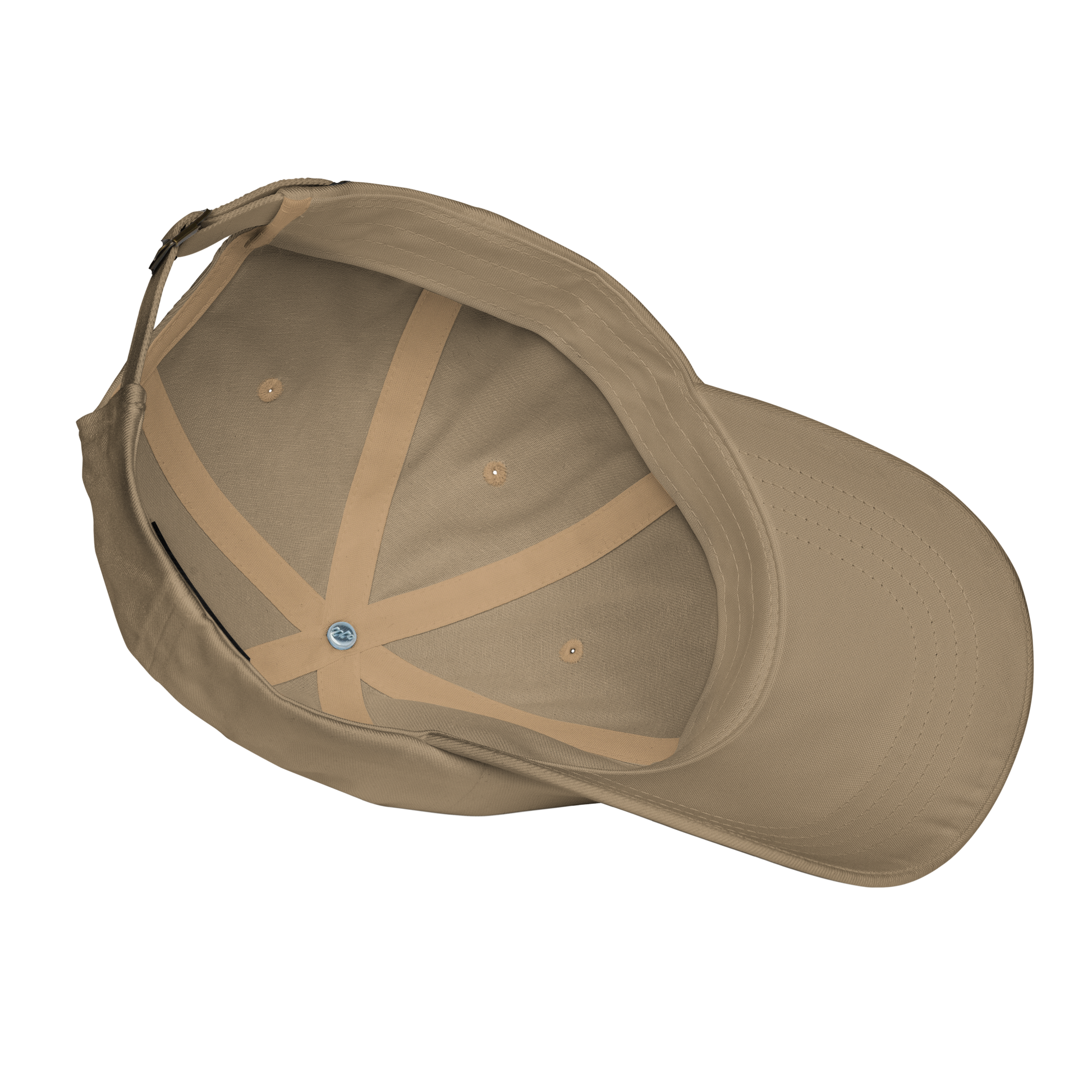 Brown baseball cap on a white background - khaki