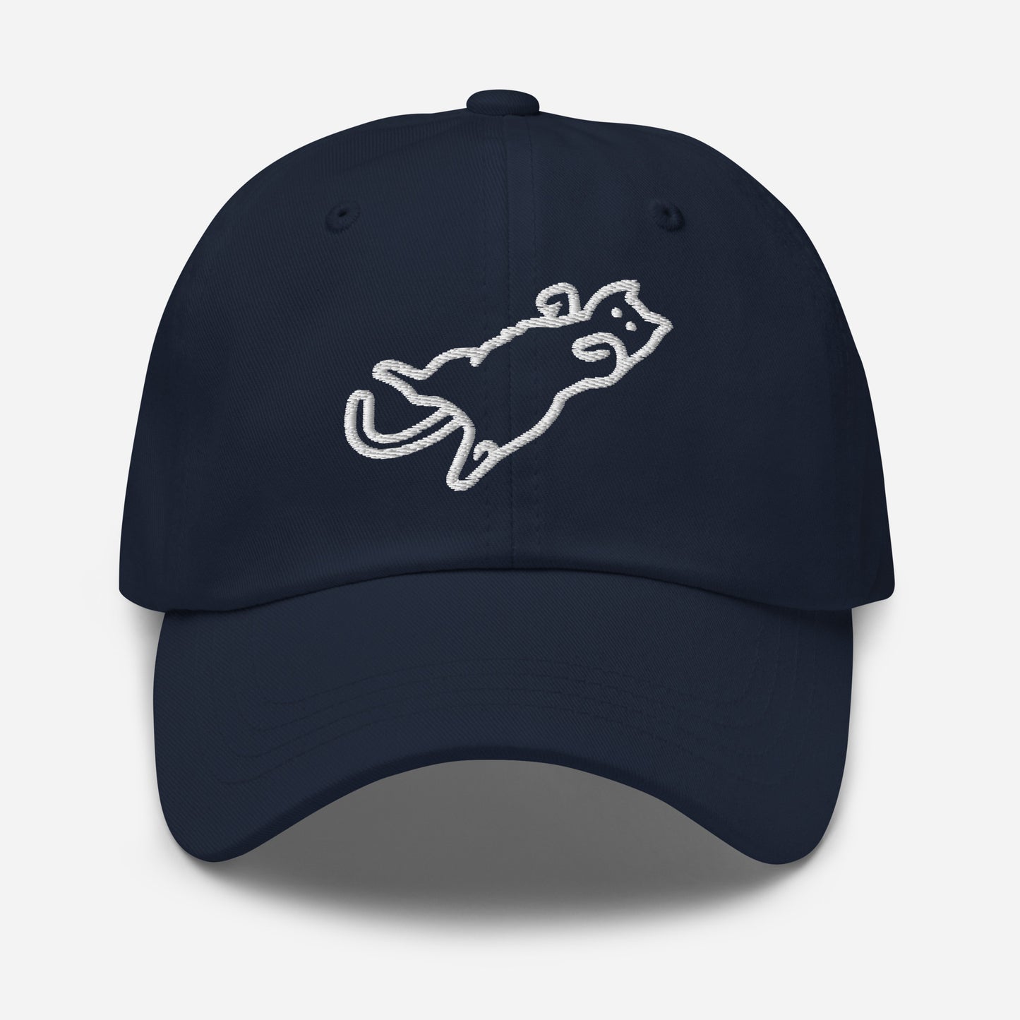 Cat on back dad hat - navy