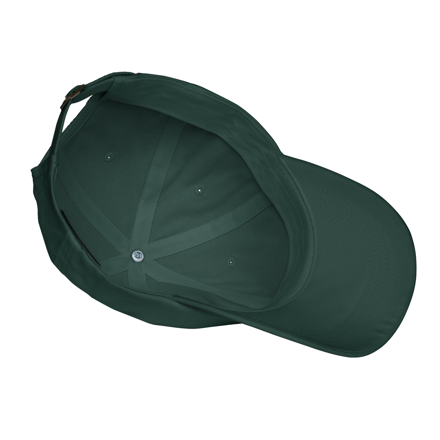 Dark green baseball cap on a white background - spruce