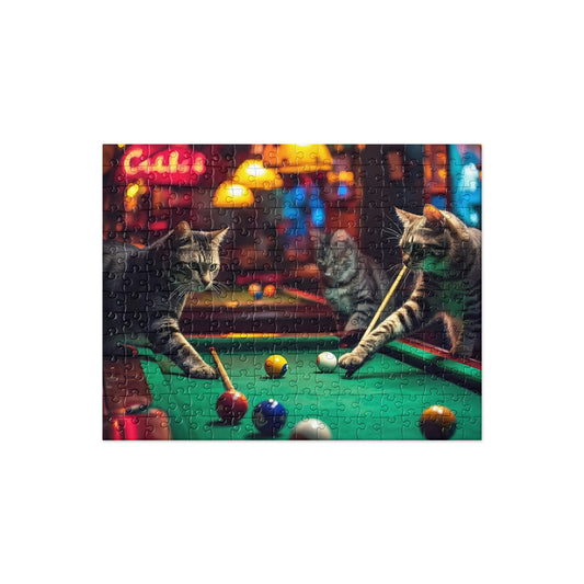 cats playing pool puzzle