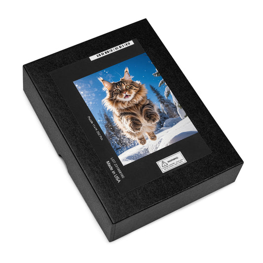 snow cat puzzle in box