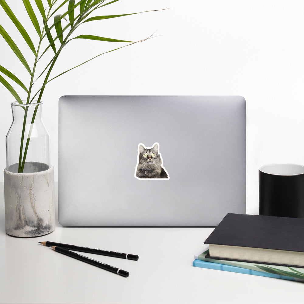 Gunther Cat Face Sticker by plant - 3"x3"