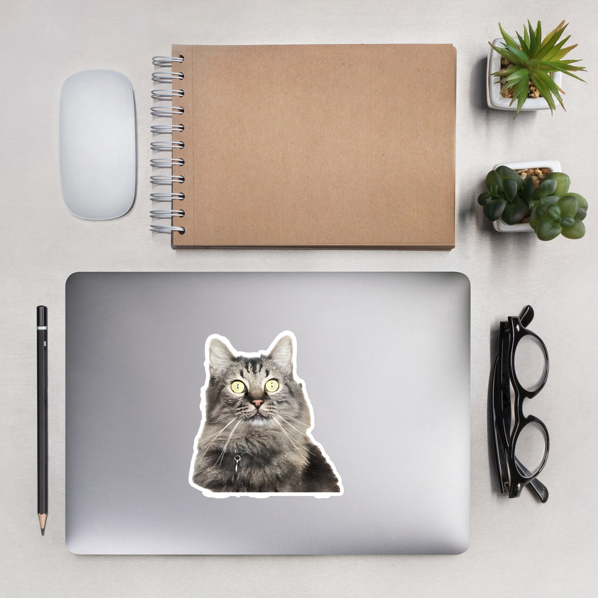 Gunther Cat Face Sticker - 5.5"x5.5"