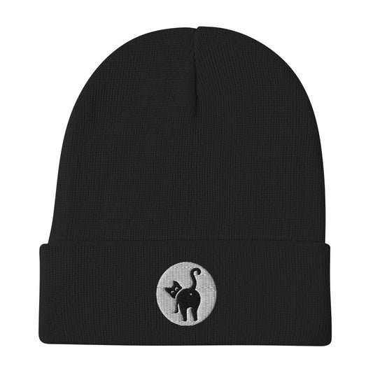 Cat Butt Beanie - black
