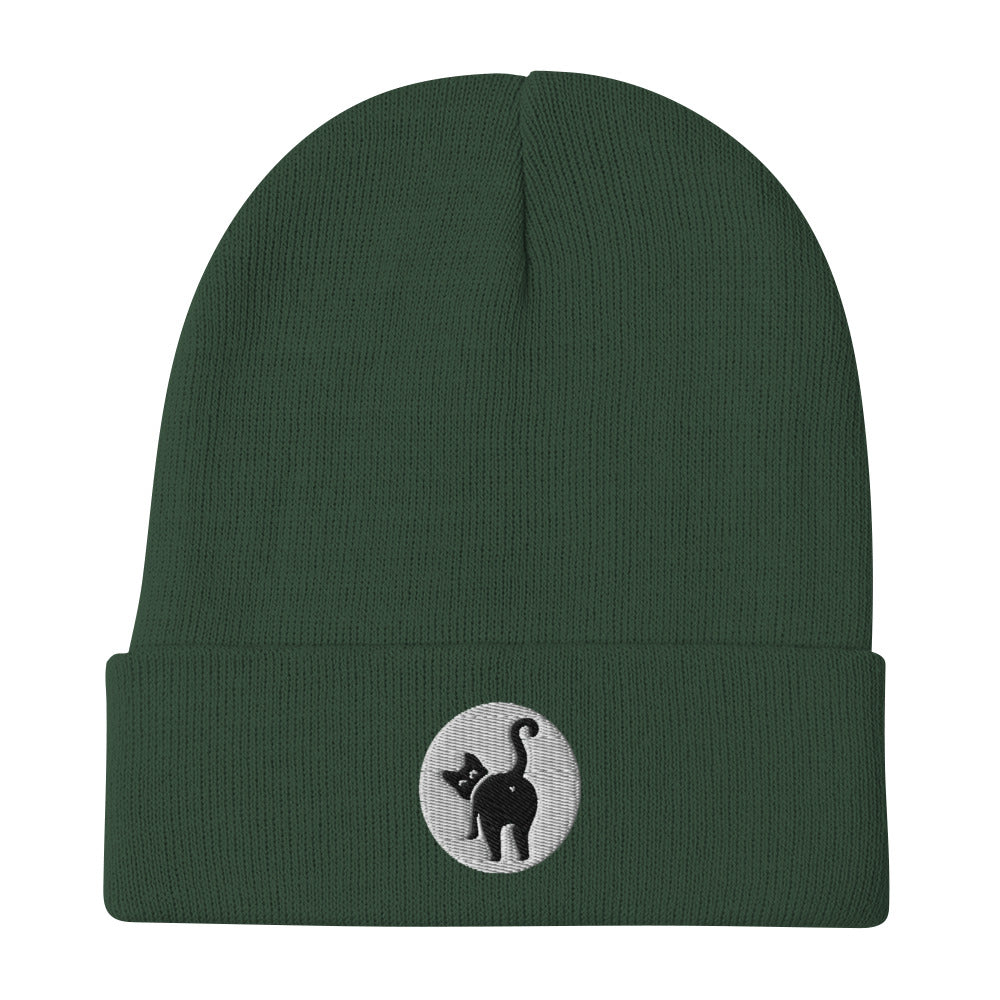 Cat But Beanie - dark green