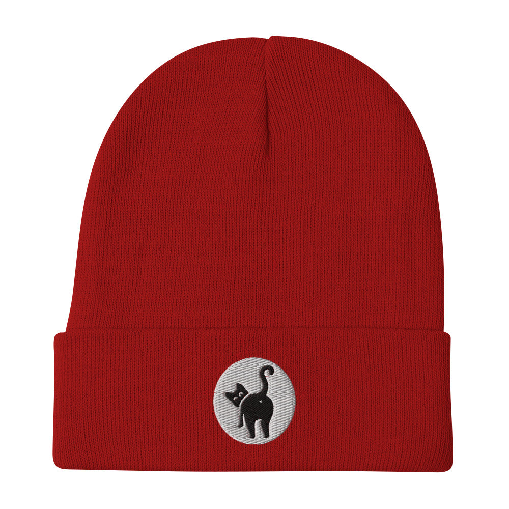 Cat Butt Beanie - red