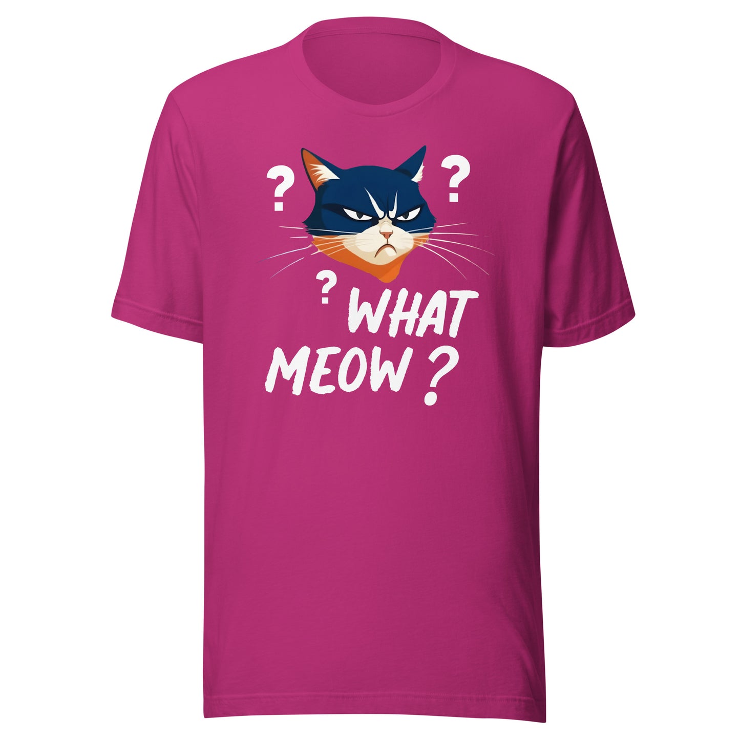 What Meow T-Shirt  - Berry
