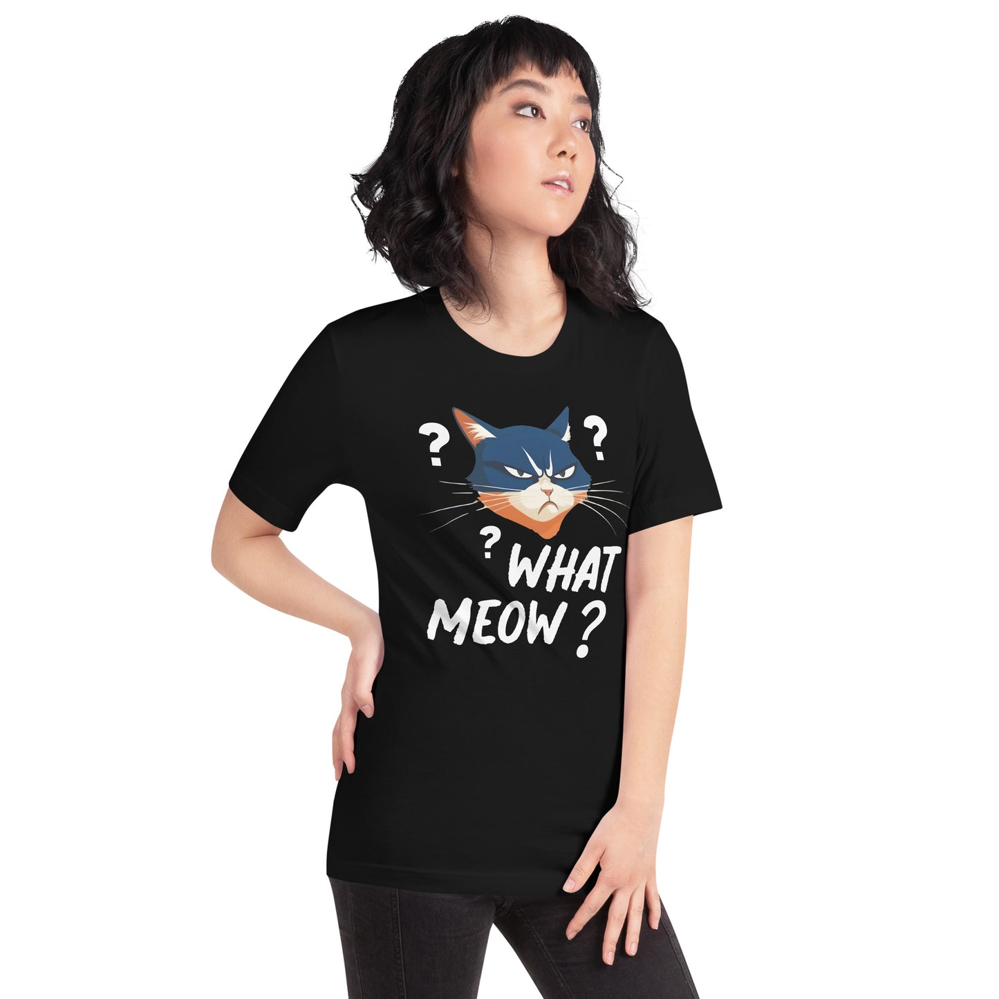 What Meow T-Shirt  - black