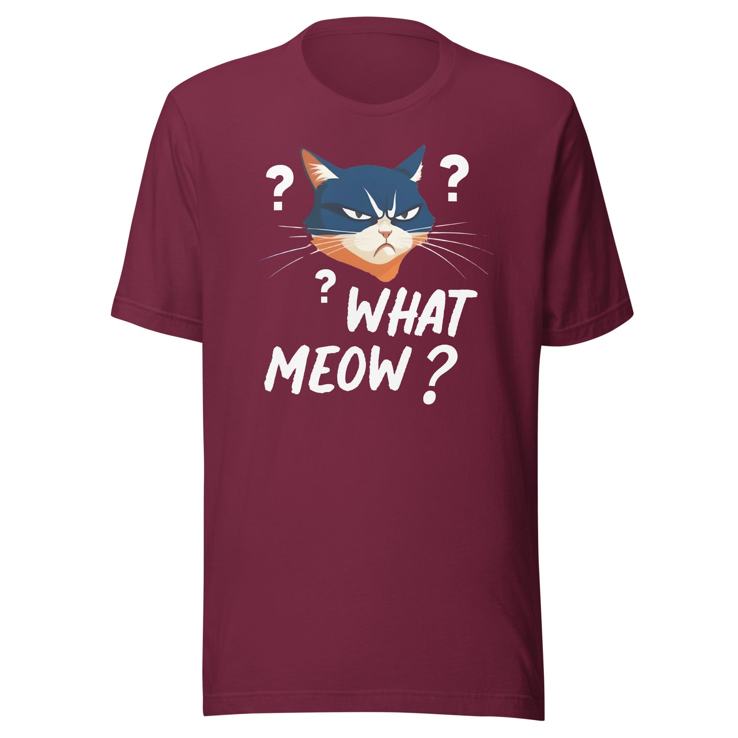 What Meow T-Shirt  - Maroon