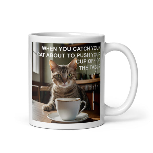 Cat Cup Meme Mug - right - 11 oz
