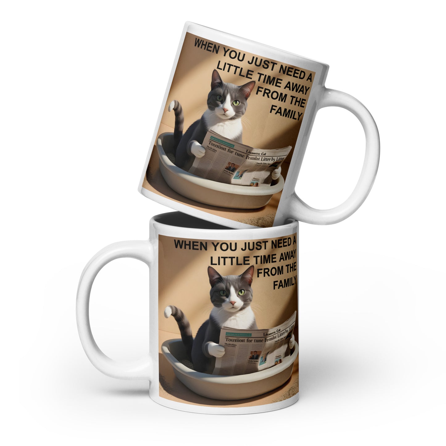 Cat Alone Time Meme Mug - 20 oz